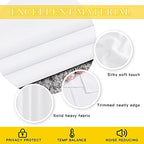 NICETOWN Sliding Door Curtain Window Treatment, Energy Smart Thermal Insulated Extra Wide Solid Blackout Curtains/Drapes for Patio Door/Porch (Pure White, 1 PC, W80 x L108) - Image 4