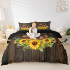 Horse Printed Bedding Set,Horseshoe Print Duvet Cover for Kids Teens Girls,Horseshoe Print Comforter Cover Decorative Room,Rustic Farmhouse Quilt Cover with 2 Pillowcases,King Size(No Comforter) by Homewish