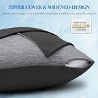 CHOSHOME Cooling Pillow Cases Zipper Pillow Covers Q-Max > 0.45 Zippered Pillowcases for Hot Sleepers, Soft, Breathable, Skin-Friendly, 4 Pack (King, 20"x36", Black) - Image 6