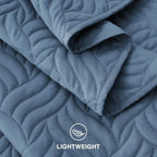 Love's cabin Quilts for Queen Bedspreads, 7 Pieces Bed in a Bag, Misty Blue - Image 7