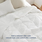 Bedsure Comforter King Size - King Comforter for All Season, Ultra-Soft Quilted Down Alternative & Prewashed Duvet Insert, Blanket for Bed with 4 Tabs, Machine Washabl, White, 90x102 in - Image 5