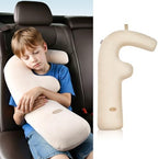 FLORICH Memory Foam Kids Travel Pillow, Car Sleeping Pillow, F-Shape Car Pillows for Adults and Children, Traveling Car Pillow for Kids with Removable Pillowcase (Beige) by FLORICH