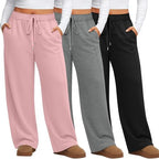 Evervibe 3 Pack Women's Plus Size Wide Leg Pants Baggy Sweatpant by Evervibe