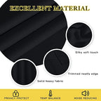 NICETOWN Extra Wide Black Out Curtain 72 inches Long, Grommet Thermal Insulated Window Treatment Room Divider Light & Sound Blocking Drape for Bedroom, Black, W100 x L72, 1 Panel - Image 4