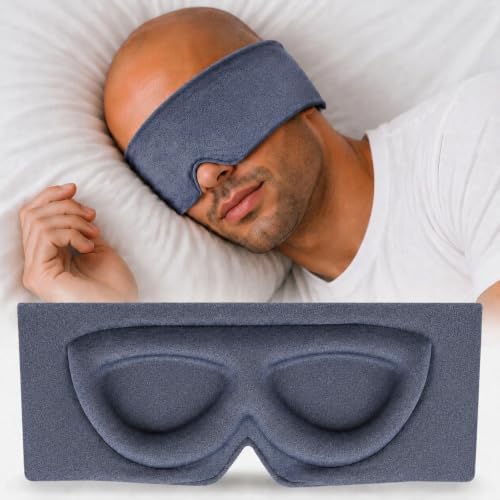 ALASKA BEAR Sleep Eye Mask for Back and Side Sleepers, Women Men, Blue by ALASKABEAR