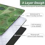 Picnic Blankets Extra Large Waterproof, 80"x 80" Forest Beach Mat with Corner Pockets Windproof Sandproof Foldable Portable 3-Layer Mat Darker for Wet Grass,Parks,Music Festival,Camping,Concerts - Image 4