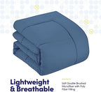 RV Short Queen Comforter Set for RV Camper - Comforter Set with Fitted & Flat Sheet, 4 Pillowcases - Tailored for RV Short Queen Beds - Cozy Essentials for Your RV Bedroom, Denim - Image 5