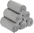 Fleece Throw Blankets Bulk Fleece Blankets Solid Wholesale Lightweight Warm Soft for Pet Bed Sofa Couch Office Wedding Gifts Travel Seasons (Grey, Pack of 6-50x60 Inches) by SPEICALGLORY