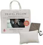 Fossflakes Travel Pillow for Airplane, Train & Car, with Washable Cover by NordicSleepbyFossflakes