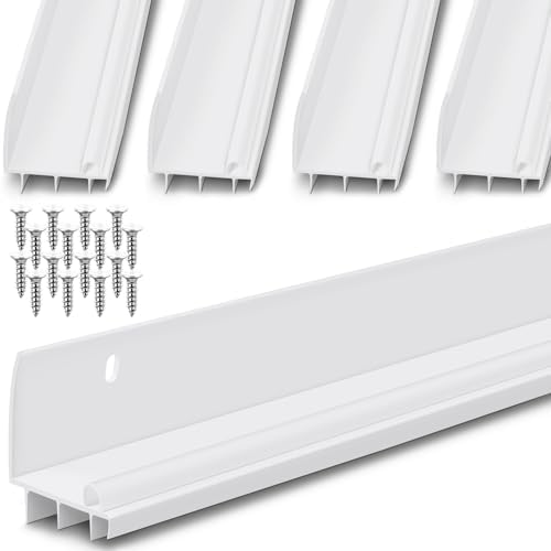 Hicarer 4 Pcs 36 Inch Door Bottom Sweep L Shape 1-3/4" Vinyl Kerf Seal by Hicarer
