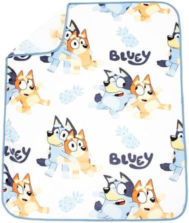 Jay Franco Bluey & Bingo Nogginz Set - 40 x 50 Inch Lightweight Travel Throw Blanket & Pillow - Kids Super Soft 2 Piece Bedding Set - Image 4