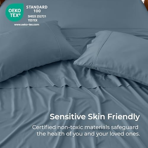 GOKOTTA Soft Standard Pillow Cases, Luxury Silky Cooling Pillow Cases for Hot Sleepers, 100% Rayon Derived from Bamboo, Envelope Closure and Reversible Pillowcases for Hair and Face(20"*26") - Image 4