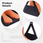 2 Pcs Airplane Foot Hammock Set, Adjustable Footrest for Long Flights, Portable Travel Foot Rest, Oxford Cloth, Mesh Fabric and Memory Foam, Drawstring Pouch, Helps Ease Leg Discomfort and Fatigue - Image 4