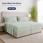 Kickoff Viscose Bamboo Sheets Split King Size 5-pc 100% Organic Bamboo Viscose Bed Cooling Sheets Split King Size Set Cool Bedding for hot Sleepers Sheet Set - Gift Ready Packaging (Sage Green, SK) - Image 3