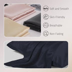 Gabire Mulberry Silk Pillowcase for Hair and Skin Cool Pillow Cases Both Sides Real Silk Pillowcases Organic Silk Pillowcase with Hidden Zipper, Navy Blue, King (20"×36") - Image 2