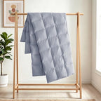 Joysoul Down Throw Blankets, Lightweight Feather Down Throw for Indoor and Outdoor Duvet Insert, Camping, Travel, Couch, Soft Throw Medium Warm, Lazy Grey(50" x 70") - Image 5
