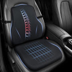 Car Seat Cushion with Lumbar Support, Firm 2-Piece Set for Long Drive Black by WENNFOUR