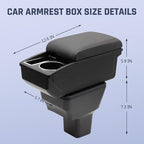 YJYWZH Armrest Box for Nissan Versa Almera Accessories, Black Thread - Image 5