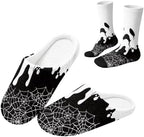 Christmas Slippers for Women Washable House Shoes with Cute Socks by Unknown