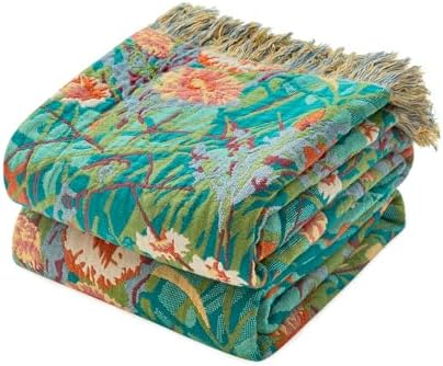 LUTBM Boho Throw Blanket for Couch 50"x60", Cotton Decorative Bed Throw by LUTBMFindYourFreeSpiritatHome