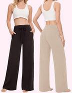 Showitty Wide Leg Pants for Women with Pockets, High Waist Yoga Lounge - Image 2