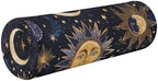 Purple Boho Sun Moon Neck Roll Pillow Bolster Round Health Memory Foam Long Cervical Cylinder Pillows with Removable Washable Cover for Body Bed Legs Back Yoga by QwThum