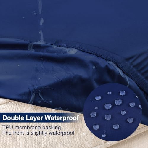 Smiry Waterproof Patio Cushion Covers, Stretch Outdoor Furniture Covers - Image 2