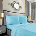 Mocassi Twin XL Sheet Set - Luxury Hotel 1800 Premier Bedding Sheets & Pillowcases - Ultra Soft Breathable & Cooling Bed Sheets - Deep Pocket - Wrinkle Resistant - 4 Piece Set - Twin XL, Aqua by MocassiLuxuryBedding