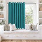 NICETOWN Blackout Curtains 63 inches Long for Living Room Bedroom, Grommet Thermal Insulated Room Divider Drape Window Treatment for Sliding Patio Door, W100 x L63, 1 Panel, Peacock Teal by NICETOWN