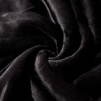 NANPIPER Fleece Blanket Sherpa Throw,Soft Fuzzy Twin Blankets for Couch,Black 60"x80" - Image 4