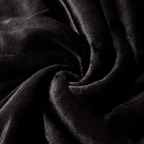 NANPIPER Sherpa Blanket Queen Fleece Bed Blankets Soft and Warm Fuzzy Microfiber,Black 90"x90" - Image 4