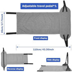 Airplane Foot Hammock Nylon Travel Rest with Adjustable Strap Comfortable Sling for Office for Airplane, Office, Under Desk, Car - Image 2