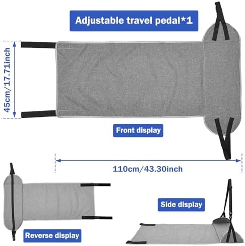 Airplane Foot Hammock Nylon Travel Rest with Adjustable Strap Comfortable Sling for Office for Airplane, Office, Under Desk, Car - Image 2
