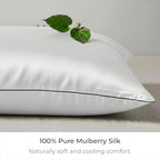 Mellanni Pure Silk Throw Pillowcase - Perfect for Hair and Skin - Image 2