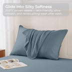 GOKOTTA Soft Standard Pillow Cases, Luxury Silky Cooling Pillow Cases for Hot Sleepers, 100% Rayon Derived from Bamboo, Envelope Closure and Reversible Pillowcases for Hair and Face(20"*26") - Image 5