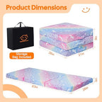 MeMoreCool Glow Rainbow Unicorn Foldable Floor Mattress Kids, 63x26 Inch - Image 3