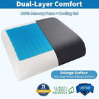YOUFI Extra Thick Large Seat Cushion, Gel Memory Foam Cushion with Carry Handle Non Slip Bottom, Pain Relief Coccyx Cushion for Wheelchair Office Chair (Black, 19" x 17.5" x 4") - Image 3