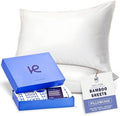 Kickoff Viscose Bamboo Pillowcase, King, Set of 2, 100% Organic Hidden Zippered Viscose Bamboo Pillow Case King Size, Cooling Pillow Cover for Hot Sleepers (20"x40", Snow White) by KickoffHome