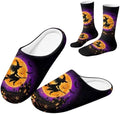 Jeiento Women's Fuzzy Slippers and Sock Set Warm Cozy Memory Foam House Shoes Soft Slip-on Slides Spa Slippers for Hotel by Jeiento