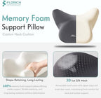 FLORICH Car Seat Cushion and Lumbar Support Pillow for Office Chair Car, Neck Headrest Pillow, Ergonomic Memory Foam, Pressure-Relieving Back Support for Car, Office Chair & Wheelchair – Gray - Image 6