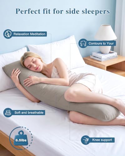 YZ HOME Weighted Body Pillow 6.5lbs Cooling Body Pillow (41" x 10") - Image 2