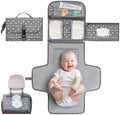 Kopi Baby Portable Diaper Changing Pad, Wipes Pocket, Premium Grey Arrows by KOPIBABY