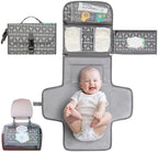 Kopi Baby Portable Diaper Changing Pad, Wipes Pocket, Premium Grey Arrows by KOPIBABY