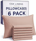 Queen Pillow Cases - 6 Pack Soft Pillowcase Covers - 20" x 30" (Mauve) by CGKUnlimited