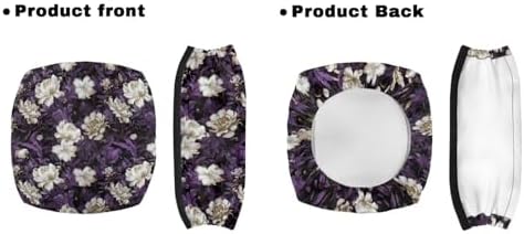 LedBack Mobility Scooter Accessories Sets Walker Seat Rollator Seat Cushion Back Cover for Seniors Purple White Flowers Universal Walker Storage Basket - Image 2
