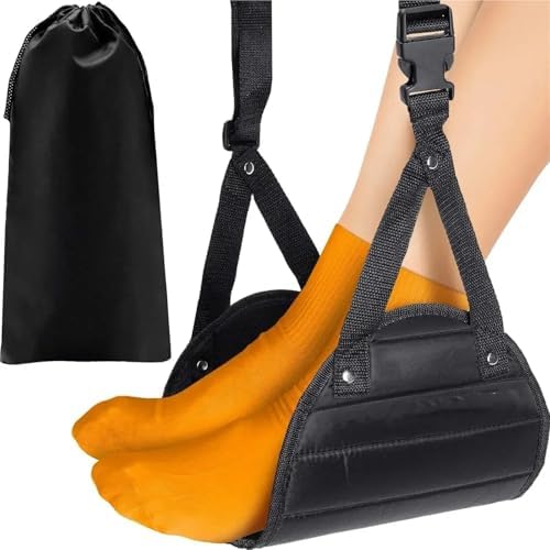Foot Hammock for Plane Travel 5pcs Aircraft Rest Foot Office Hanging Adjustable Simple Leg Hammock Accessories Table Feet Stool Car Travel Pad by Unknown