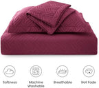 Love's cabin Full Quilt Set, Lightweight Bedspread Comforter, Burgundy - Image 6