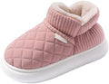 Women's Slip On Ankle Boot Slippers 2026, Closed Toe Winter Design: Diamond Quilted Upper - Ribbed Foldover Cuff | Plush Fleece Lining Thick Platform Outsole/Indoor Outdoor Lounge Travel Wear by Unknown