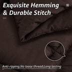 HYLEORY All Season King Size Bed Comforter - Cooling Down Alternative Quilted Duvet Insert with Corner Tabs - Winter Warm - Machine Washable - Brown - Image 4