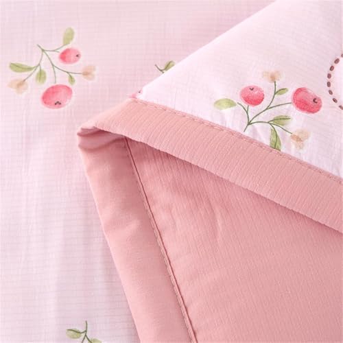 Coverless Duvet Single Double King Size, Reversible Summer Quilted Duvet Cosy and Lightweight Quilt Breathable Bedspreads Quilted Throw for Beds,Pink,200 * 230cm - Image 7